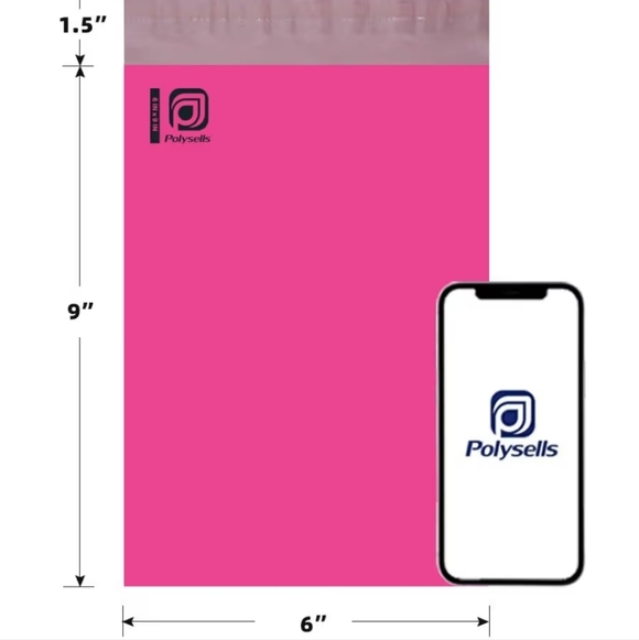 6x9 Poly Mailers - Ten PINK - New - Picture 2 of 3